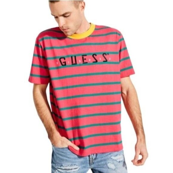 GUESS x J. BALVIN (Size S) Vibras Pink Striped T-Shirt - Picture 7 of 7